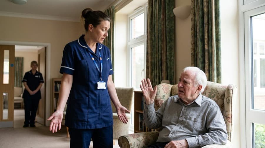 Care staff during a Conflict Resolution (NHS / Care) training session