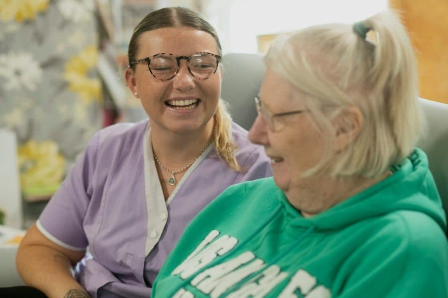 Care staff during a Person-Centred Care training session